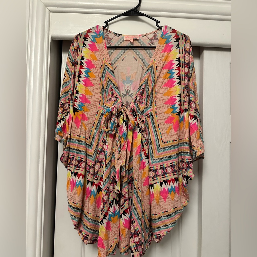 Mara Hoffman Multicolor Geometric Swim Coverup